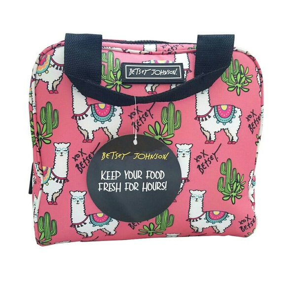betsey johnson llama lunch bag